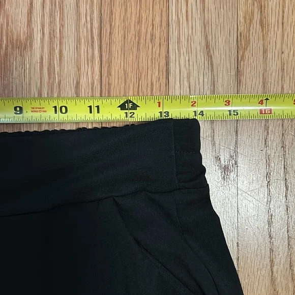 C-Mode Straight Pull On Black Pants Stretch High-Rise Soft Lounge size L - Picture 5 of 7